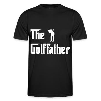 The Golffather Golfer Dad Golf Papa - Männer Funktions-T-Shirt - Schwarz - Vorne - AI Model Male 178 dark (178cm)