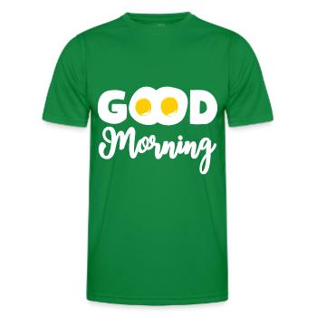 Good Morning Spiegelei Eier Frühstück - Männer Funktions-T-Shirt - Kelly Green - Vorne - AI Model Male 178 dark (178cm)