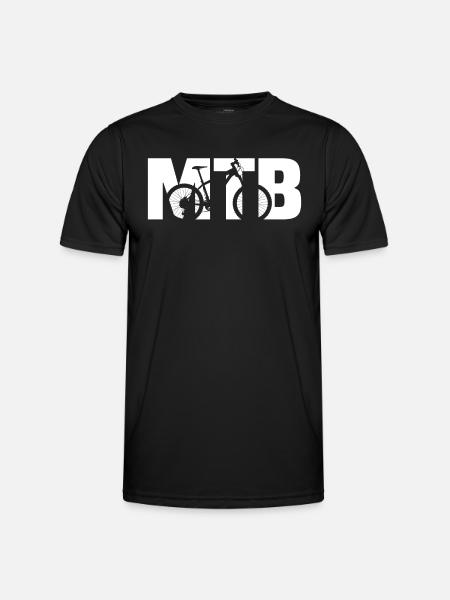mountainbike t-shirt MTB mountainbiker - Männer Funktions-T-Shirt - Schwarz