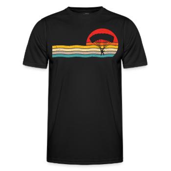 Parachute rétro parachute - T-shirt sport Homme - noir - Devant - AI Model Male 178 dark (178cm)