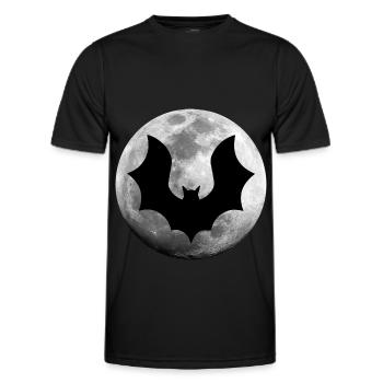 Bat Full Moon Night - Men's Functional T-Shirt - black - Front - AI Model Male 178 dark (178cm)