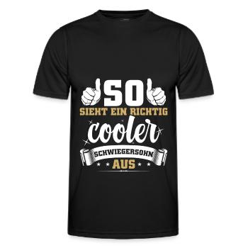 Schwiegersohn Geschenk Schwiegersöhne Geschenkidee - Männer Funktions-T-Shirt - Schwarz - Vorne - AI Model Male 178 dark (178cm)