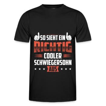 Schwiegersöhne Schwiegersohn Geschenk Geschenkidee - Männer Funktions-T-Shirt - Schwarz - Vorne - AI Model Male 178 dark (178cm)