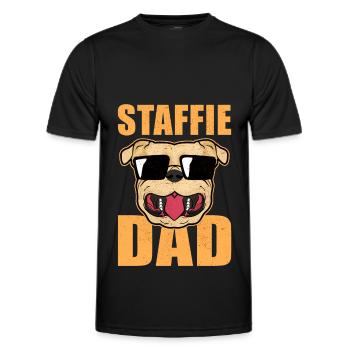 Staffordshire Bullterrier Geschenk | Hundebesitzer - Männer Funktions-T-Shirt - Schwarz - Vorne - AI Model Male 178 dark (178cm)