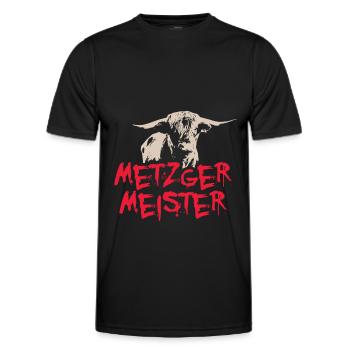 Maître boucher Examen de maître boucher cadeau - T-shirt sport Homme - noir - Devant - AI Model Male 178 dark (178cm)