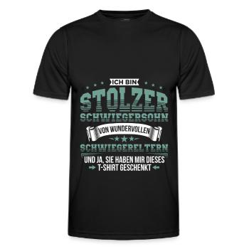 Schwiegersohn Geschenk Schwiegersöhne - Männer Funktions-T-Shirt - Schwarz - Vorne - AI Model Male 178 dark (178cm)