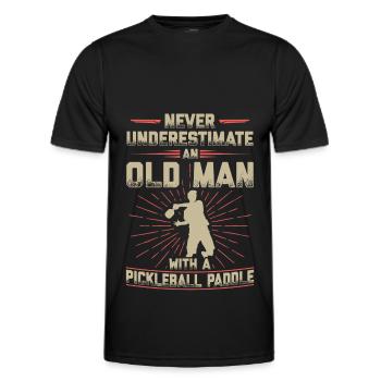 Pickleball pickleball player gift - Men's Functional T-Shirt - black - Front - AI Model Male 178 dark (178cm)