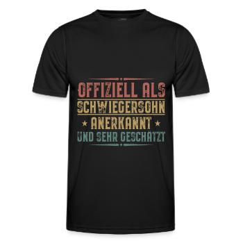 Schwiegersohn Geschenk Schwiegersöhne Geburtstag - Männer Funktions-T-Shirt - Schwarz - Vorne - AI Model Male 178 dark (178cm)