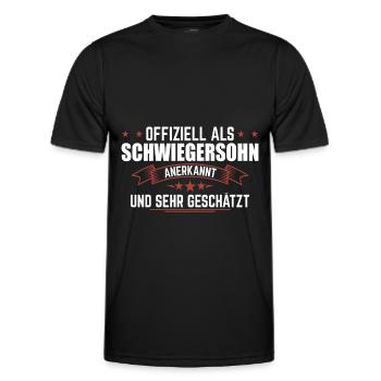 Schwiegersohn Geschenk | Schwiegersöhne Geburtstag - Männer Funktions-T-Shirt - Schwarz - Vorne - AI Model Male 178 dark (178cm)