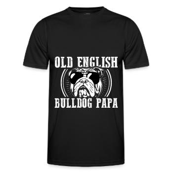 Old English Bulldog Dad | Lord's Gift - Men's Functional T-Shirt - black - Front - AI Model Male 178 dark (178cm)