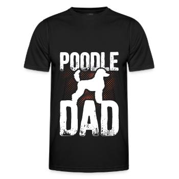 Le caniche papa | Propriétaire de chien cadeau propriétaire de chien - T-shirt sport Homme - noir - Devant - AI Model Male 178 dark (178cm)