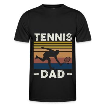 Tennis Dad Tennis Lover Tennis Player Gift - Men's Functional T-Shirt - black - Front - AI Model Male 178 dark (178cm)