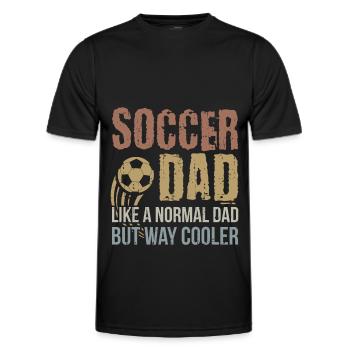 Football Fan Footballer Footballer Dad Gift - Men's Functional T-Shirt - black - Front - AI Model Male 178 dark (178cm)