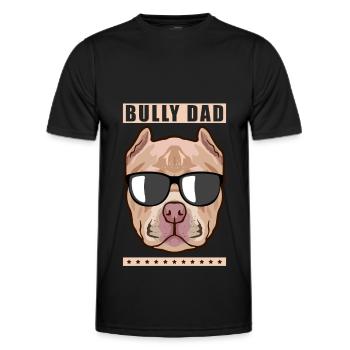 Bully Dad American Bully Dog Owner Gift - Men's Functional T-Shirt - black - Front - AI Model Male 178 dark (178cm)