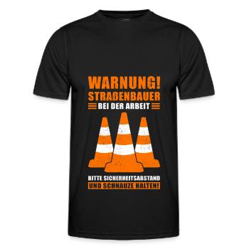 Straßenbauer Straßenbau Straßenmeisterei Geschenk - Männer Funktions-T-Shirt - Schwarz - Vorne - AI Model Male 178 dark (178cm)