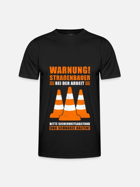 Straßenbauer Straßenbau Straßenmeisterei Geschenk - Männer Funktions-T-Shirt - Schwarz