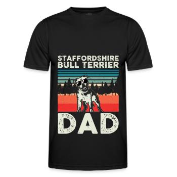 Staffordshire Bullterrier cadeau propriétaire de chien - T-shirt sport Homme - noir - Devant - AI Model Male 178 dark (178cm)