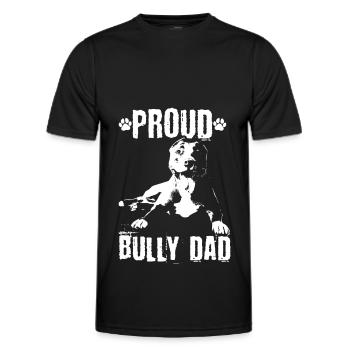 American Bully papa chien chien cadeau - T-shirt sport Homme - noir - Devant - AI Model Male 178 dark (178cm)
