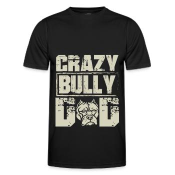 Bully Dad Dog Owner American Bully Gift - Men's Functional T-Shirt - black - Front - AI Model Male 178 dark (178cm)