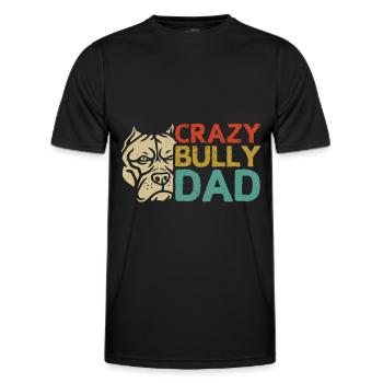 Cadeau de propriétaire de chien Bully Dad américain Bully - T-shirt sport Homme - noir - Devant - AI Model Male 178 dark (178cm)