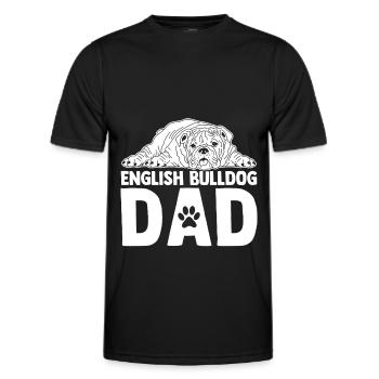 Cadeau de bouledogue anglais papa bouledogue anglais - T-shirt sport Homme - noir - Devant - AI Model Male 178 dark (178cm)