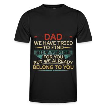 Papa Geburtstag Vatertag Geschenkidee Geschenk - Männer Funktions-T-Shirt - Schwarz - Vorne - AI Model Male 178 dark (178cm)