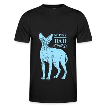Sphynx Dad Sphynx Cat Sphinx Cat Gift - Men's Functional T-Shirt - black - Front - AI Model Male 178 dark (178cm)