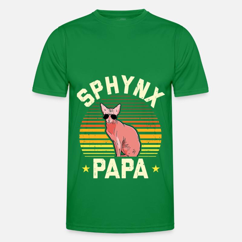 Sphynx Papa Sphynx Katze Katzenbesitzer Geschenk Männer Funktions-T-Shirt
