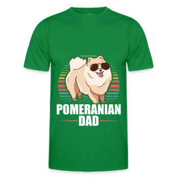Zwergspitz Poméranie Papa Propriétaire de Chien Cadeau - T-shirt sport Homme - vert - Devant - AI Model Male 178 dark (178cm)