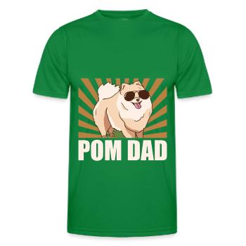 Zwergspitz Poméranie Papa Propriétaire de Chien Cadeau - T-shirt sport Homme - vert - Devant - AI Model Male 178 dark (178cm)
