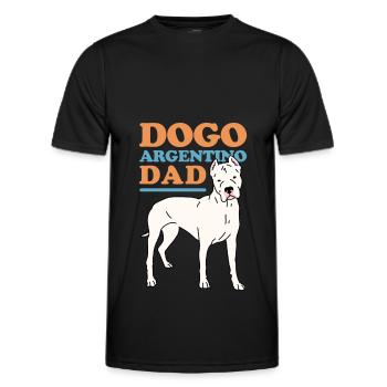 Dogo Argentino Dad Great Dane Gift - Men's Functional T-Shirt - black - Front - AI Model Male 178 dark (178cm)
