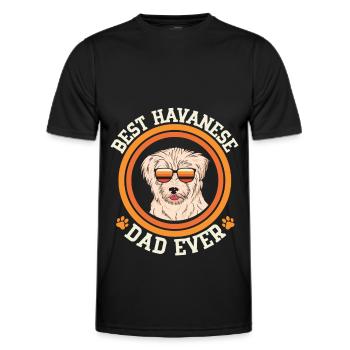 Havaneser Dad Hundebesitzer Herrchen Geschenk - Männer Funktions-T-Shirt - Schwarz - Vorne - AI Model Male 178 dark (178cm)