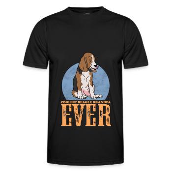 Beagle Grandpa Owner Dog Owner Gift - Men's Functional T-Shirt - black - Front - AI Model Male 178 dark (178cm)