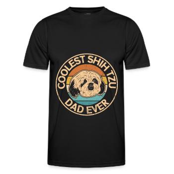 Shih Tzu Dad Hundebesitzer Herrchen Geschenk - Männer Funktions-T-Shirt - Schwarz - Vorne - AI Model Male 178 dark (178cm)
