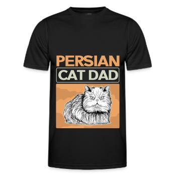Perserkatze | Katzenpapa Katzenbesitzer Geschenk - Männer Funktions-T-Shirt - Schwarz - Vorne - AI Model Male 178 dark (178cm)