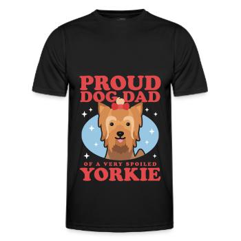 Yorkie Dad Yorkshire Terrier Dog Cadeau - T-shirt sport Homme - noir - Devant - AI Model Male 178 dark (178cm)