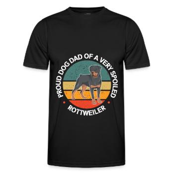 Rottweiler Dad Hundebesitzer Herrchen Geschenk - Männer Funktions-T-Shirt - Schwarz - Vorne - AI Model Male 178 dark (178cm)