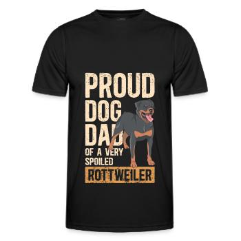 Rottweiler Dad | Herrchen Hundebesitzer Geschenk - Männer Funktions-T-Shirt - Schwarz - Vorne - AI Model Male 178 dark (178cm)