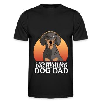 Teckel Papa Teckel Chien Propriétaire Cadeau - T-shirt sport Homme - noir - Devant - AI Model Male 178 dark (178cm)