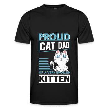 Chat Papa Propriétaire de chat Chat Chat Cadeau - T-shirt sport Homme - noir - Devant - AI Model Male 178 dark (178cm)