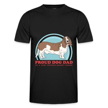 Basset Hound Dad Owner Dog Owner Gift - Men's Functional T-Shirt - black - Front - AI Model Male 178 dark (178cm)