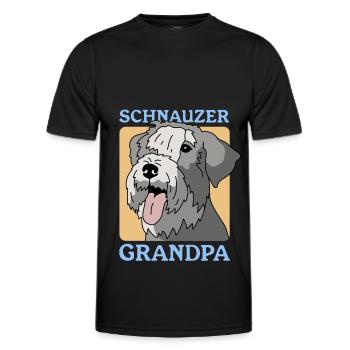 Schnauzer Grandpa Propriétaire De Chien Propriétaire Cadeau - T-shirt sport Homme - noir - Devant - AI Model Male 178 dark (178cm)