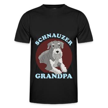 Schnauzer Grand-père Propriétaire de chien Propriétaire Cadeau - T-shirt sport Homme - noir - Devant - AI Model Male 178 dark (178cm)