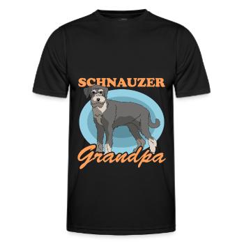 Schnauzer Grandpa Dog Dog Owner Gift - Men's Functional T-Shirt - black - Front - AI Model Male 178 dark (178cm)