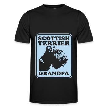 Scottish Terrier Grandpa Dog Owner Cadeau - T-shirt sport Homme - noir - Devant - AI Model Male 178 dark (178cm)