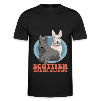 Scottish Terrier Grandpa Dog Owner Cadeau - T-shirt sport Homme - noir - Devant - AI Model Male 178 dark (178cm)