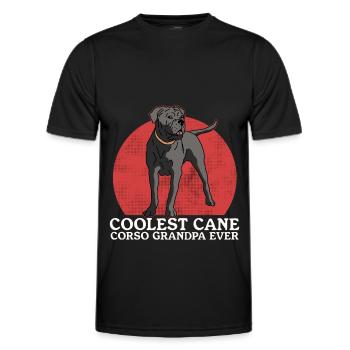 Cane Corso Grand-père Chien Propriétaire de chien Cadeau - T-shirt sport Homme - noir - Devant - AI Model Male 178 dark (178cm)