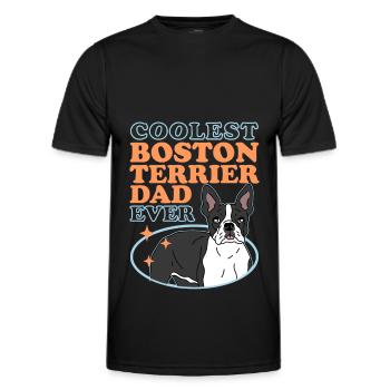 Boston Terrier Dad Hundebesitzer Bostie Geschenk - Männer Funktions-T-Shirt - Schwarz - Vorne - AI Model Male 178 dark (178cm)