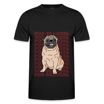Carlin Grand-père Propriétaire de chien Chien Papa Cadeau - T-shirt sport Homme - noir - Devant - AI Model Male 178 dark (178cm)