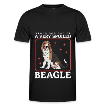 Beagle Dad Dog Owner Dog Lover Gift - Men's Functional T-Shirt - black - Front - AI Model Male 178 dark (178cm)
